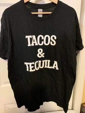 Tacos & Tequila Mens Sz L T‎ Shirt Black